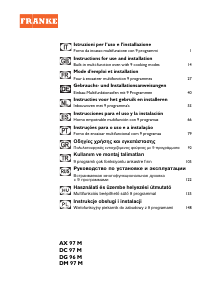 Manuale Franke DG 96 M XT Forno