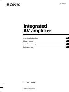 Manual Sony TA-VA777ES Amplifier