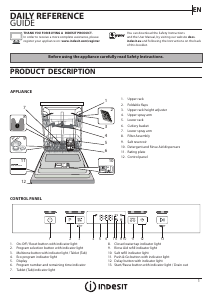 Manual Indesit DBC 3C26 X Dishwasher