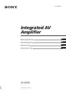 Manuale Sony TA-VE700 Amplificatore