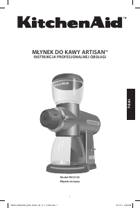 Instrukcja KitchenAid 5KCG100EAC Młynek do kawy