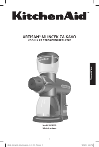 Priročnik KitchenAid 5KCG100EOB Mlinček za kavo