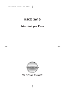 Manuale KitchenAid KSCX 3610 IX Macchina da caffè
