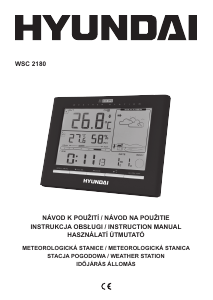 Manuál Hyundai WSC 2180 Meteostanice