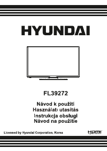Manuál Hyundai FL39272 LED televize