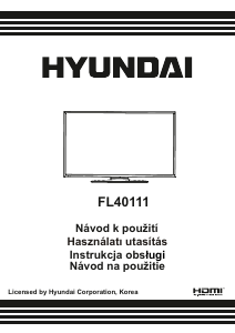 Manuál Hyundai FL40111 LED televize