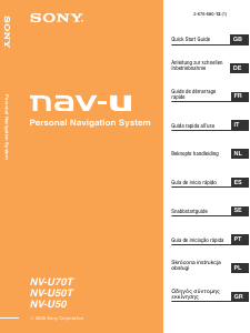 Handleiding Sony NV-U50 Navigatiesysteem