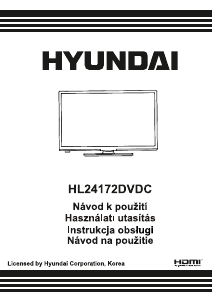 Manuál Hyundai HL24172DVDC LED televize