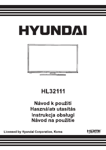 Manuál Hyundai HL32111 LED televize