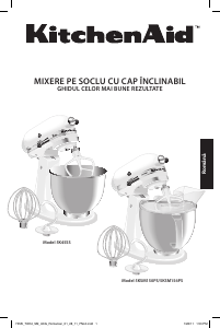 Manual KitchenAid 5KSM150PSEBY Mixer cu vas