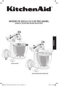 Manual KitchenAid 5KSM150PSEMY Mixer cu vas