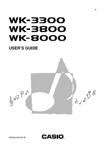 Manual Casio WK-3300 Digital Keyboard
