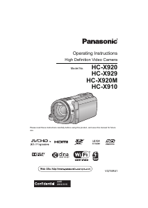 Handleiding Panasonic HC-X920 Camcorder