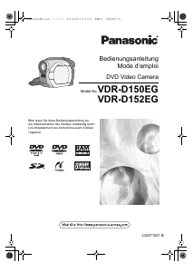 Mode d’emploi Panasonic VDR-D152 Caméscope