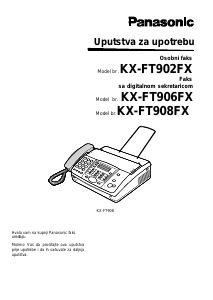 Priručnik Panasonic KX-FT908FXB Faks uređaj