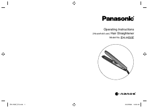 Manual Panasonic EH-HS0E Alisador de cabelo