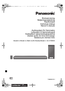 Käyttöohje Panasonic SC-HTB900EG Kotiteatterijärjestelmä
