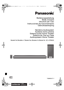 Bedienungsanleitung Panasonic SC-HTB900EG Heimkinosystem