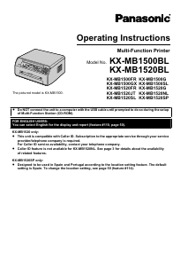 Manual Panasonic KX-MB1500BL Multifunctional Printer