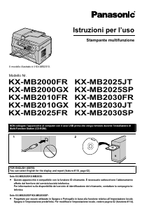 Manuale Panasonic KX-MB2000FR Stampante multifunzione