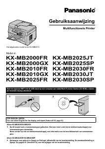 Handleiding Panasonic KX-MB2010FR Multifunctional printer