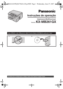 Manual Panasonic KX-MB261GX Impressora multifunções