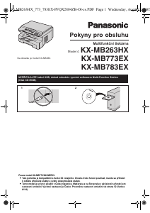 Manuál Panasonic KX-MB783EX Multifunkční tiskárna