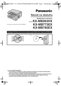 Návod Panasonic KX-MB783EX Multi varič