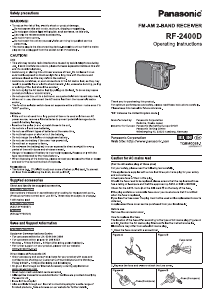 Hướng dẫn sử dụng Panasonic RF-2400DEB Radio