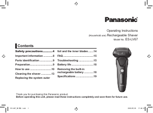 Handleiding Panasonic ES-LV67 Scheerapparaat