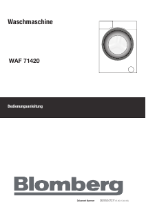 Bedienungsanleitung Blomberg WAF 71420 Waschmaschine