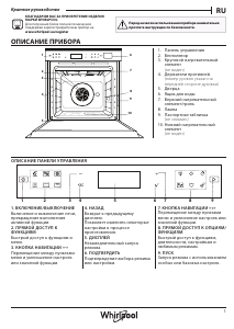 Руководство Whirlpool W7 OS4 4S1 P BL духовой шкаф