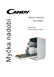 Manuál Candy CDI 2D949 Myčka na nádobí