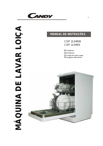 Manual Candy CDP 2L949X Máquina de lavar louça