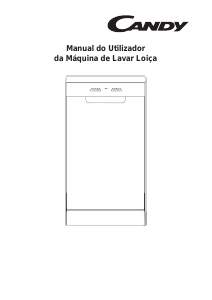 Manual Candy CDPH 1L952X Máquina de lavar louça