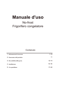 Manuale Candy CHDN 5172WN Frigorifero-congelatore