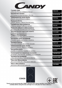 Mode d’emploi Candy CDH 30 Table de cuisson