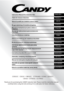 Руководство Candy CTP634B3 Варочная поверхность