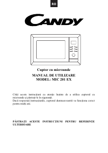 Manual de uso Candy MIC 201 EX Microondas