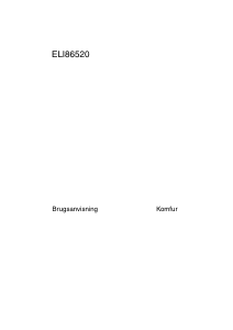 Brugsanvisning Voss-Electrolux ELI86520RF Komfur