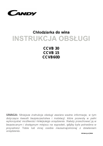Instrukcja Candy CCVB 60D Chłodziarka do wina