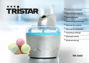 Manual de uso Tristar YM-2603 Máquina de helados