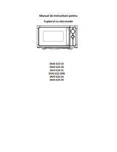 Manual Candy DIVO G25CC Cuptor cu microunde