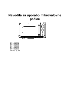 Priročnik Candy DIVO G25CO Mikrovalovna pečica