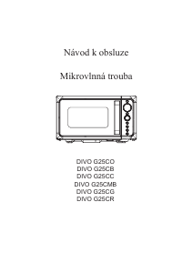 Manuál Candy DIVO G25CO Mikrovlnná trouba