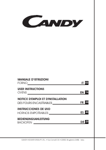 Bedienungsanleitung Candy FCEK826XL/E Backofen