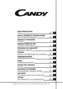 Manuale Candy OCNTA05I WIFI Forno