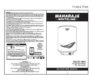 Manual Maharaja Whiteline Aquis Neo 10 Boiler