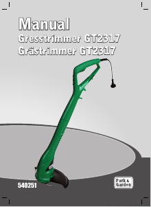 Bruksanvisning Park and Garden GT2317 Grästrimmer