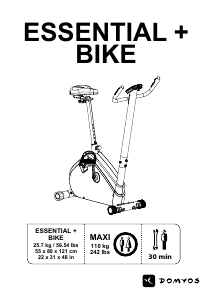 Handleiding Domyos Essential+ Hometrainer